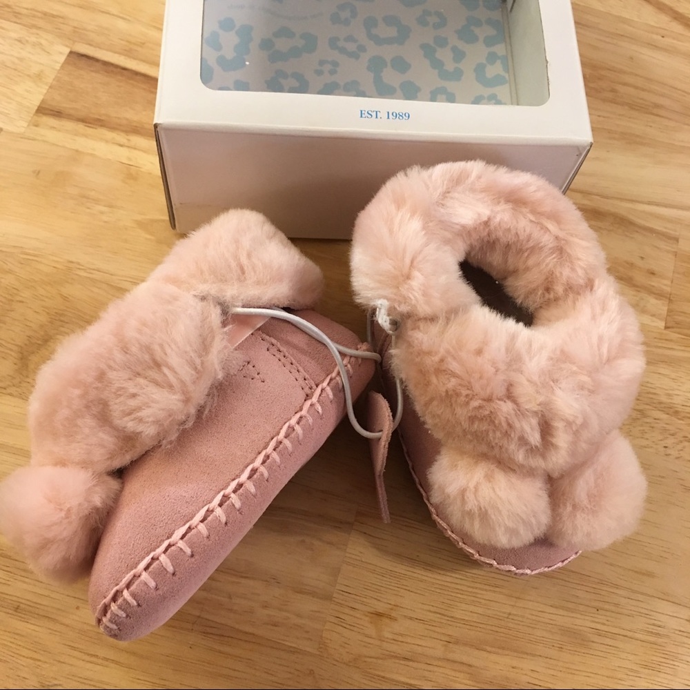 Children’s Place Pink Fur Lined Baby boot 0-6m NIB